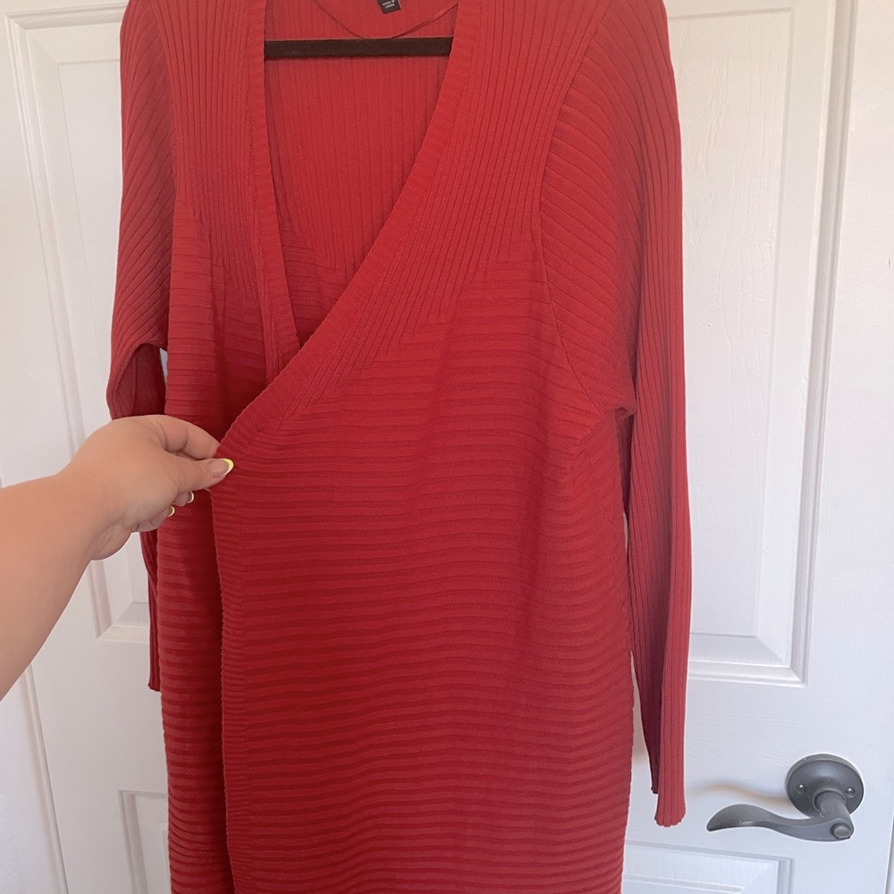 Lane Bryant Burnt Orange Cardigan